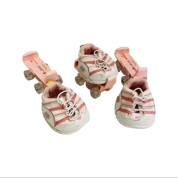 Lot Build A Bear Workshop Pink Roller Skates & sneaker lot for plush animals - Picture 1 of 13